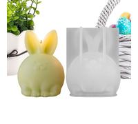 Candle Mold | Bunny Shaped Casting Mould | Non Stick Candles Molds | for Home DIY Resin Plaster Concrete Clay Holidays Easter Art Craft