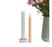 Candle Mold, Cylindrical Taper Design with Widened Base, Clear PC Reusable Casting Mould for Prayer Church Table Candles, DIY Candle Making Kit for Beginners, 10cm 15cm 20cm
