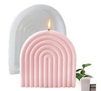 Candle Mold with - Geometric Line Rainbow Bridge Soap Molds - DIY Plaster Epoxy Molds for Home Decor, Crafts