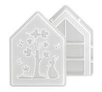 Candle Molds - Easter Bunny Figurines Non Stick | Quick Release Animal Molds for Resin - For Wax, Clay, Plaster, Living Room, Bedroom, Kitchen, Office, Party,