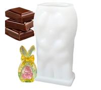 Candle Molds - Easy Release Food Safe Mould Easter Bunny Ear with Bow Design Rabbit Candle Mold | for DIY Resin Crafts, Art Making, Casting