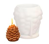 Candle Molds - Heat Resistant Silicone Pine Cone Craft Mold Reusable Casting Tool Pine Cone Styles With Cedar Acorn | Ja Clay