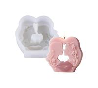Candle Molds Kit - Couple Resin Craft Mold System Use, Silicone Easy Release Design, Romantic Epoxy Resin Plaster Mold Set, Aromatherapy Chocolate Home Decoration Artistic Creation Tool Accessory