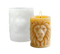 Candle Molds - Lion Shaped Flexible Pillar Craft Supplies, Non Stick Epoxy Resin Mold for Wax, Plaster, Soap | Creative DIY Tool for Home Decor, Party Favors, Birthday, Valentines Day, Family, Adults,