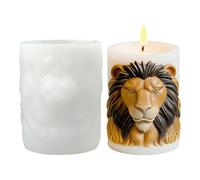 Candle Molds,Lion Shaped Flexible Pillar Craft Supplies - Resin Molds Silicone Home Decor - for Plaster Soap Sculpture Holiday Valentines Day Family Beginners