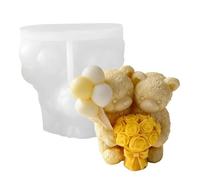 Candle Molds | Non-Stick Reusable Romantic, Bear Molds for Soap, Resin and Laundry - for Weddings, Home Decoration, DIY, Plaster, Soap, Candy, Chocolate Cake