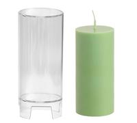 Candle Molds - PC Cylindrical DIY Mold | Acrylic One-Piece Flat Top Craft Tool | Handmade Scented Project Accessory, Home Studio Supply For Creating