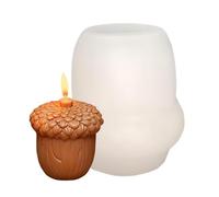 Candle Molds - Pine Cone Versatile 2.95 to 3.39 Inch, Silicone Molds Set, Pine Cone Shapes with Cedar Acorn | Epoxy Plaster Candle Soap Resin Chocolate Past