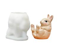 Candle Molds Silicone - 3D Easter Rabbit Mould | Cell Phone Stand Mold,for Making Soap Candle Wax Clay Home Easter Decoration Art Crafts