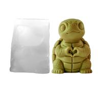 Candle Molds - Silicone, Cute Sitting Animal Mold, Heart Shaped Scented Mold | E Mold for Making Candles with Turtle, Frog and Puppy Shape, Handmade, Craft For