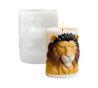 Candle Molds Silicone | Lion Shaped Flexible Pillar Craft Supplies,Wax Molds for Candle Making,for Wax Plaster Home Decor Soap Party Favors Birthday Valentines Day Family Adults