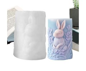 Candle Molds Silicone Set, Rabbit Heat Resistant Crafting Tool, Easter Candle Making Mold Kit, Family Student Adult Usage Guide, Men Women Birthday Party Home Indoor Holiday Fun