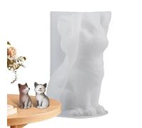 Candle Molds Silicone Wolf, Sitting Wolf Design Chocolate Candy Silicone Mold, Adorable Unique Handcrafted Easy to Demold Candle Silicone Mold for Crafts Home Art Decoration
