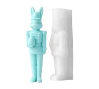 Candle Mould, 3D Nutcracker Mould, Medium Size for Candle Making and Resin Crafts, Flexible Silicone Material, Decorative Figure for DIY Projects