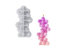 Candle Mould 5PCS 3D Love Heart Silicone Candle Mold DIY Aromatherapy Plaster Soap Mold Home Decor Ornament Handmade Candle Making Resin Molds for Candle Making(White02)