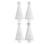 Candle Mould Christmas Mould Christmas 3D Tree Shape Candle Mould 4-Piece Easy Demoulding Silicone Mould for Home Studio Art Project Adults Children