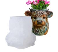 Candle Mould Cow Shape Reusable Aesthetics Plant Pot Candle Mould Silicone Mould for Cosmetic for Concrete, Cement, Plaster, Beginners, Professionals, Home, Teaching, School, Project, Studio