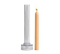 Candle Mould - Cylindrical Conical Design with Widened Base | Transparent Polycarbonate Material for Stable Processing | Suitable for Prayer and Altar Candles - Reusable