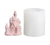 Candle mould, flexible and easy to remove, reusable, fairy tale castle candle mould - for epoxy resin, plaster, soap, school, projects, studio, family celebrations