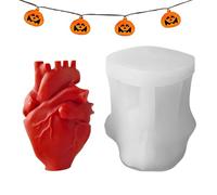 Candle Mould, Handmade 3D Silicone Mould Human Heart - Non-Stick Hand Tool for Muffins Dessert Clay Cement Chocolate Soap