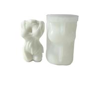 Candle Mould Sculpture Torso Mold Human Candle Mold DIY Body Abdominal Muscle Man's Statue Plaster Sculpture Male Silicone Mold(Style 01)