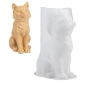 Candle mould, wolf candle mould, sitting wolf design, chocolate silicone mould, super easy to demould candle wax mould for crafting aromatherapy candles, handmade soap pieces