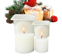 Candle Moulds, 2 Pieces Non-Stick Craft Tools, Round Square Silicone Candle Moulds - for Soap and Resin Casting, Home Decoration, Crafts, Party , Halloween, Christmas, Birthday and