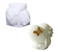 Candle Moulds 3D Heart Candle Mould Silicone Love Heart Shaped Silicone Mould for Making DIY Candle Soap Chocolate for Wedding Anniversary Birthday and Valentine's Day Mother's Day Gifts