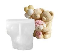 Candle Moulds - Bear Couple Easy Release DIY Supplies, Bear Moulds for Soap and Resin Casting - for Wax, Resin, Epoxy, Clay, Soap, Candy, Chocolate, Decoration,