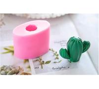 Candle Moulds Candle Moulds 2 Psc 3D Cactus Tree Shape Cake Baking Mould Silicone Molds DIY Aromatherapy Wax Mold Handmade Soap Making Tool
