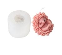 Candle Moulds Candle Silicone Mold 3D Cute Hedgehog -Animal Shape Read Book Soap Resin Craft Plaster DIY Making Kit Handmade Home Decor(Style-01)