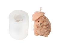 Candle Moulds Candle Silicone Mold 3D Cute Hedgehog -Animal Shape Read Book Soap Resin Craft Plaster DIY Making Kit Handmade Home Decor(Style-04)