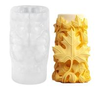 Candle Moulds Maple Leaves Pillar Silicone Candle Mold for Making Leaf Carved Shape Silicone Mould for Aromatherapy Candles Making, Soap Handmade