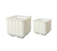 Candle Moulds - Reusable Non-stick Soft Silicone Candle Moulds, Round and Square - For Resin Casting, Decoration, Arts and Crafts Christmas and Christmas