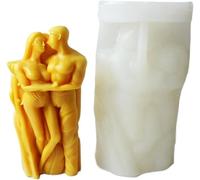 Candle Moulds Silicone Candle Mold DIY Couples Embracing Handmade Soap Aroma Plaster Ornament Molds Human Body Home Decoration Crafts(Color-04)