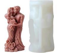 Candle Moulds Silicone Candle Mold DIY Couples Embracing Handmade Soap Aroma Plaster Ornament Molds Human Body Home Decoration Crafts(Color-01)