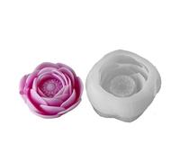 Candle Moulds Silicone Candle Mold Rose Flower DIY Floral Aromatherapy Candle Mold Handmade Soap Plaster Resin Ornaments Mould(7.3 * 7 * 3.5cm)