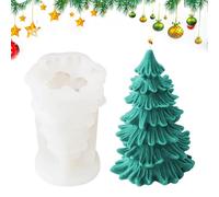 Candle Moulds Silicone Christmas Tree 3D 7/8.4 cm Silicone Moulds Casting Moulds Christmas Tree Casting Moulds for Candles and DIY Scented Candle, Silicone Mould Autumn and Christmas Crafts