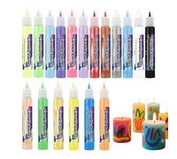 Candle Painting Kit - 18 Colors Candle Decorating Kit, Beginner Friendly DIY Art Supplies for Creativee Drawing | Colorful Wax Writing Pens for Birthday Festival Holiday Party Blessings Crafts