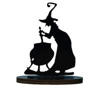 Candle Pillar Holder Home Decorative Ornaments Atmosphere Decorative Curiosities Ornaments Witch Trick Or Treating Crucible No Candle (Black, One Size)