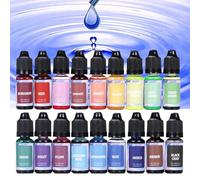 Candle Preparing Dyeing Colours - Candle Dye in Soy Wax, Liquid Pigments | 18 or 24 Colours Set for Making DIY Candles, Epoxy Resin, Lip Gloss, Enamel