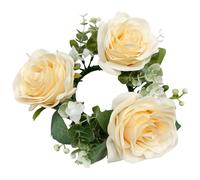 Candle Ring - Gold Candle Holders | Autumn Candle Holder | Candle Rings For Pillars | Artificial Flower Candle Rings, Crown Wedding Centerpieces For Tables, Co