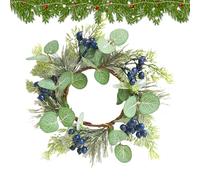 Candle Rings,Blueberry Berry Candle Rings | Table Centerpieces, Holiday Wedding Decor, Artificial Greenery Garland for Pillar Candles