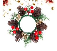 Candle Rings Wreaths,Artificial Table Centerpieces - Wreath Rings Kitchen Table Centerpieces | for Kitchen Dining Shelf Living Room Study Holiday Winter Party