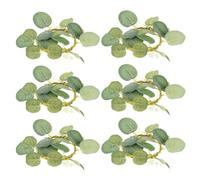 Candle Rustic Wreath Easter Eucalyptus Ring 6pcs Artificial Green