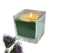 Candle Sand,100% Natural Plant Wax,Pearled Candle Sand Kit,300 g Candle Sand Lncluding 10 Wicks,1 Piece 300ML Glass Display Bottle,Creative DIY Candle Wax Granules. (Lavender Fragrance)