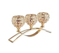 Candle Sconces Metal Candle Holders Candlestick Crystal Coffee Dining Table Centerpieces Stand Candlesticks Wedding Christmas Home Decoration Candle Holder(Color:39.5cm) (Golden)