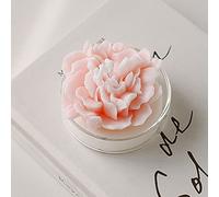Candle Sets for Women Bouquet Rose Flower Shaped Scented Candle Handmade Aroma Soy Wax Decorative Table Photo Prop Birthday Prefect for Meditation Stress Tall Glass (Pink, One Size)