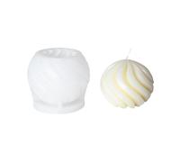 Candle Silicone Mold Geometric Twist Fan Magic Cube Thread Ball Mold Candle Aromatherapy Plaster Mold - Round