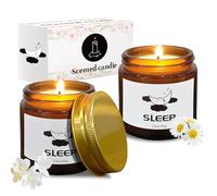 Candle,Sleep Candles Gifts for Women,Scented Candles Gift Set, Freesia Promotes Sleep, Chamomile Relieves Stress, Ideal Gifts for her, Birthday, Christmas, Anniversary, Bath